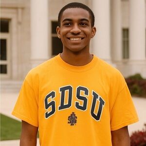 Jerzees Vintage SDSU Tee Shirt Unisex Size XL 100% Cotton
